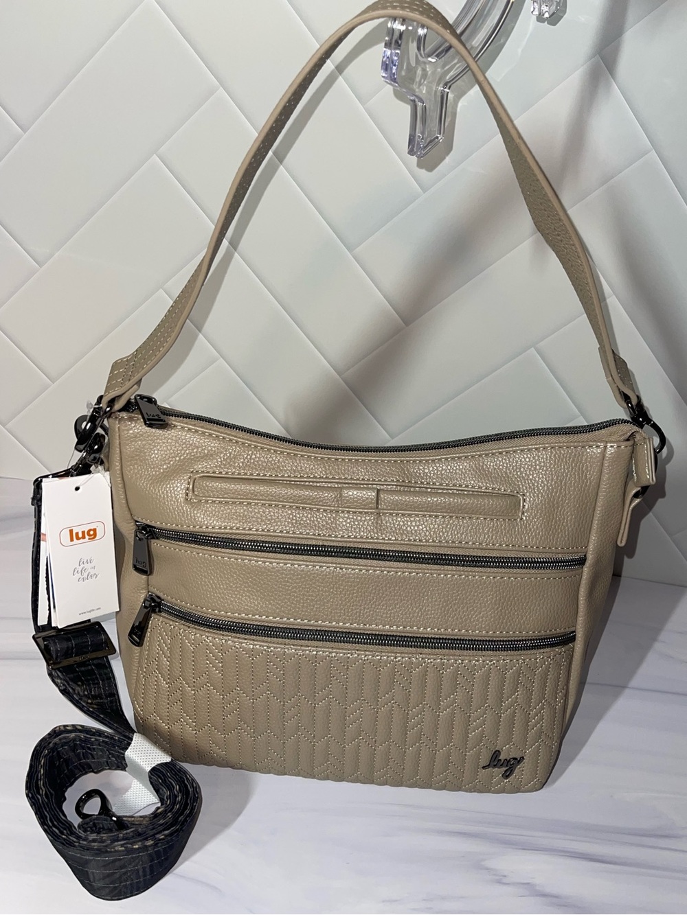 Lug Slider shoulder / crossbody - Sand color - new!
